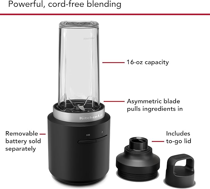 KitchenAid Go™ Cordless Personal Blender - battery sold separately, KSBR200