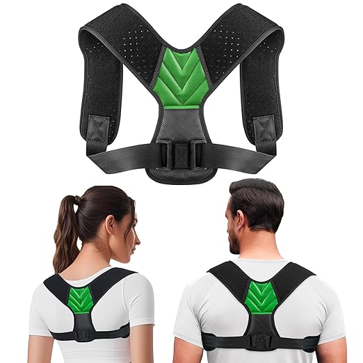 Posture Corrector for Men and Women, Adjustable Shoulder Brace, Invisible Back Support Brace Shoulder Straightener for Neck Shoulder & Upper Back Pain Relief, Large