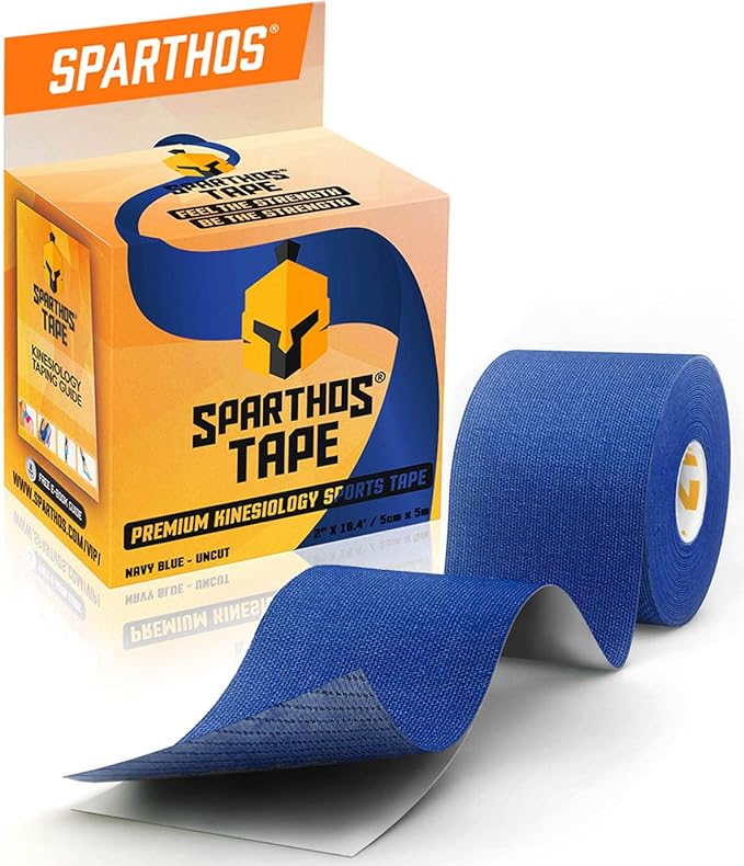 Sparthos Kinesiology Tape - Incredible Support for Athletic Sports and Recovery - Free Kinesiology Taping Guide! - Uncut 2 inch x 16.4 feet Roll