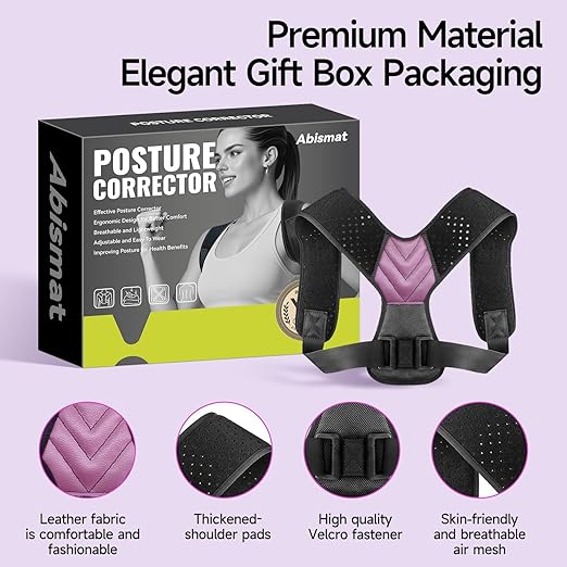 Posture Corrector for Men and Women, Adjustable Shoulder Brace, Invisible Back Support Brace Shoulder Straightener for Neck Shoulder & Upper Back Pain Relief, Medium