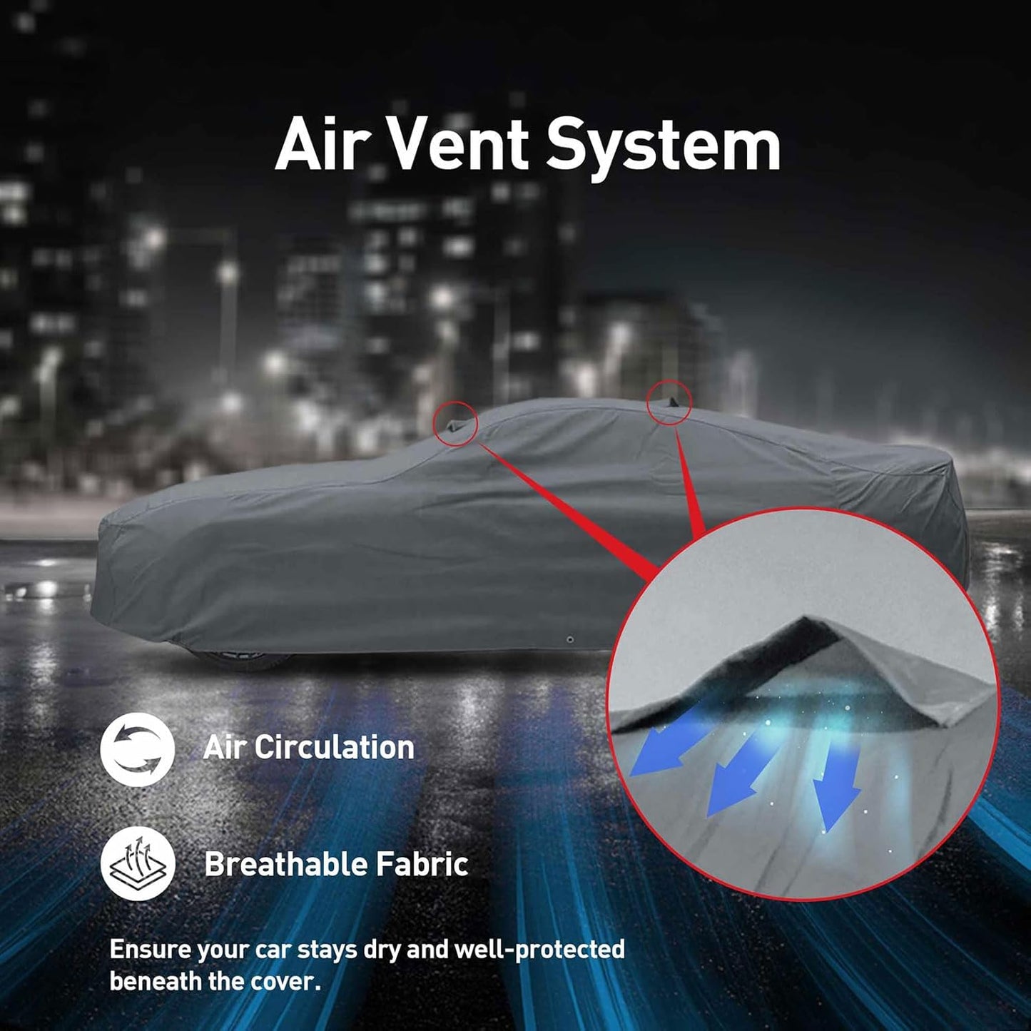 DaShield Ultimum Series Cadillac Brougham 1988-1992 Sedan 4-Door All Weather Protection Semi Custom Fit Dust, Sun, Snow, Rain Protection Indoor Outdoor