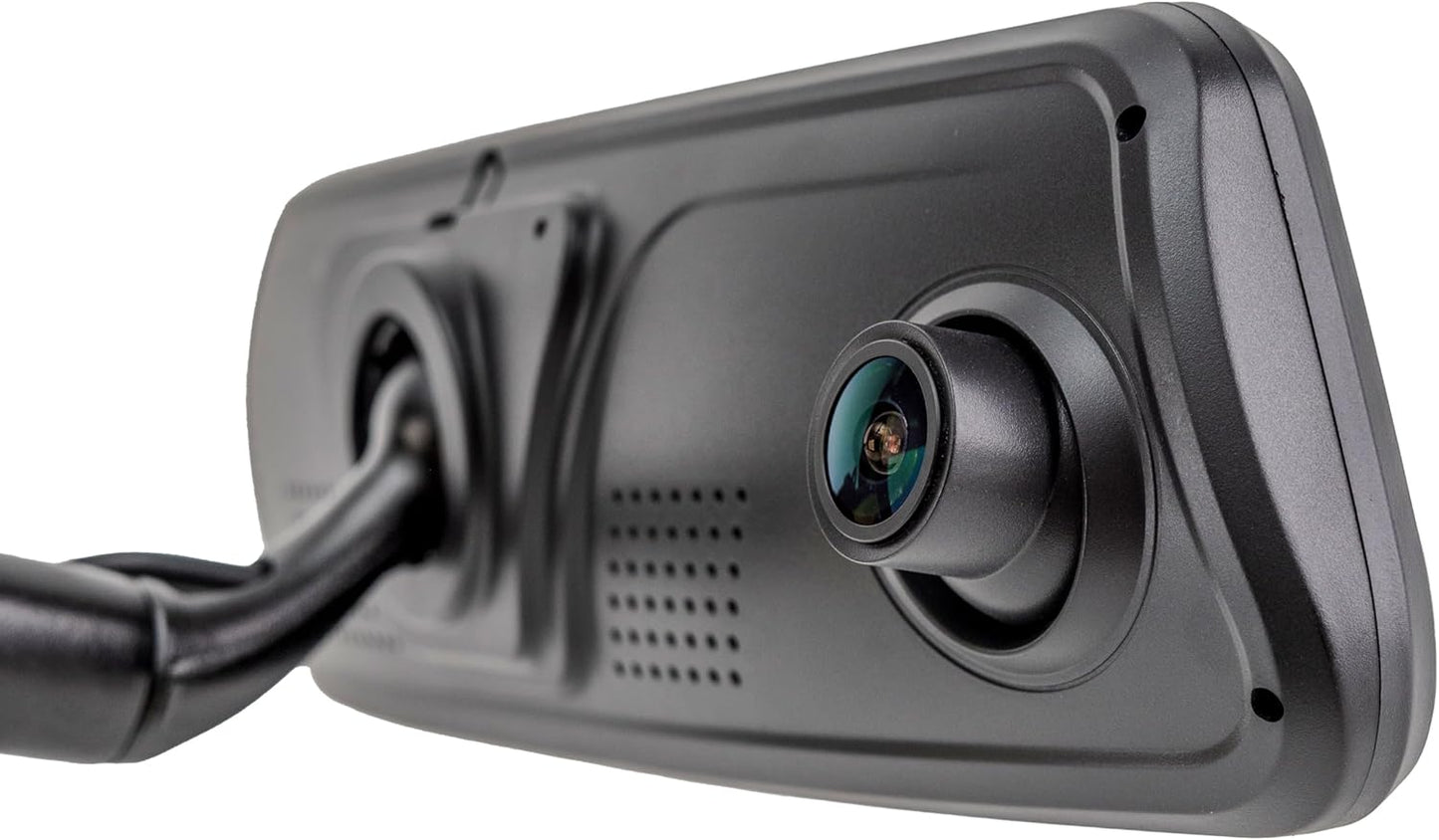 Brandmotion FullVUE Mirror and Camera System FVMR-1100 | Front Dash Cam and Rear View Camera Always On | Recording | Touch Screen Mirror | Lux Night Vision | G-Shock Sensor | Reverse Backup