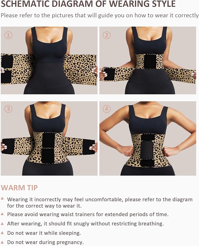 FeelinGirl Waist Trainer Belt Waist Cincher Trimmer Ab Belt Tummy Control Body Shaper with Triple Wrap Women and Men