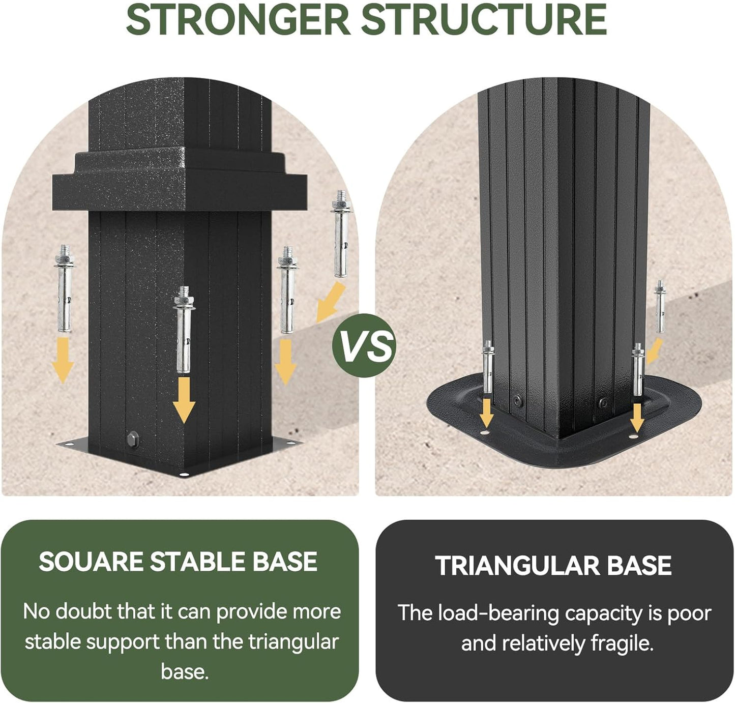 Aoxun 12' X 20' Hardtop Gazebo, Aluminum Outdoor Gazebo with Galvanized Steel Double Roof, Patio Permanent Metal Pavilion with Netting, for Garden, Deck, Grey, Square Foundation
