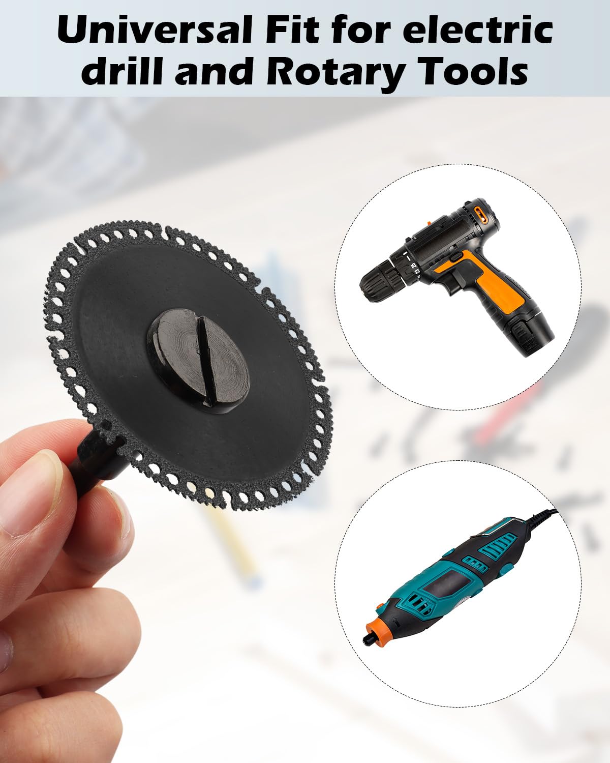 2 Pack Die Grinder Cut Off Wheel Arbor, Mounting Mandrel 3/8" & 1/4" Arbor for Die Grinder Accessories Drill Bits Tool