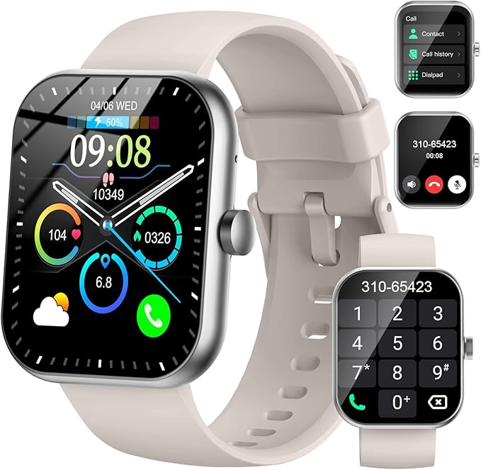 Smart Watch (Answer/Make Call), 2025 New Smartwatch for Men/Women, 1.96" Fitness Watch with 112 Sport Mode/Pedometer/Calories/Sleep/Heart Rate Monitor, IP68 Waterproof Fitness Tracker for Android iOS