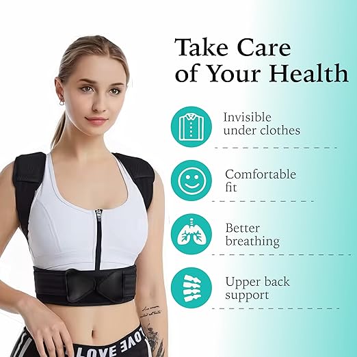 Adjustable Posture Corrector, Back Brace, Posture Trainer, Scoliosis and Hunchback Correction, Back Pain, Spine Corrector (X-Large)