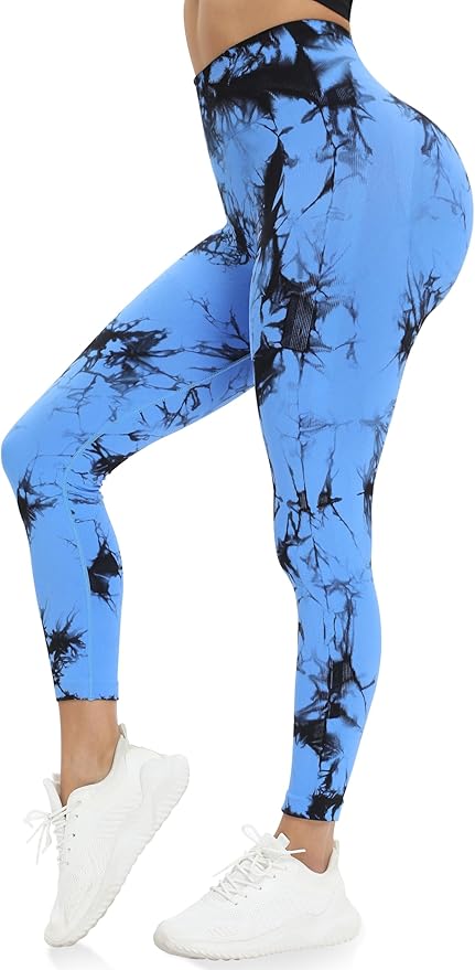 DIBAOLONG Womens High Waist Yoga Pants Cutout Ripped Tummy Control Workout Running Yoga Skinny Leggings