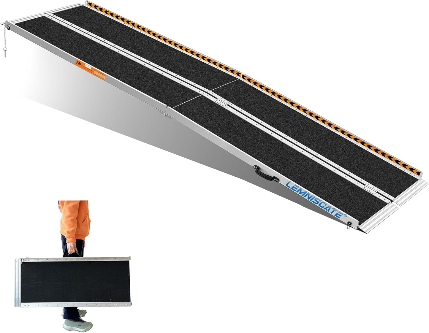 LEMNISCATE 10FT Wheelchair Ramp for Home Steps, 120" Lx29.2 W, Non-Skid Portable Handicap Ramps for Wheelchairs for Home Entry, Doorways, Shed, Stairs, Curbs, Walkers, Scooter, 800LBS Capacity