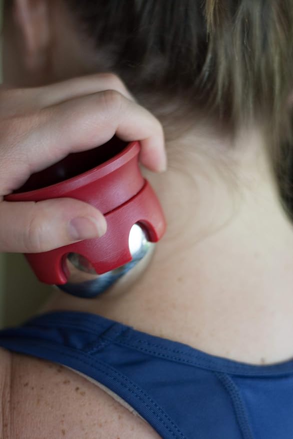 Massage Roller Ball - Stainless Steel Gel Balls for Heat + Ice Therapy - Back, Shoulder, Calf, Foot Massager with Heat or Cold - Myofascial Release - Deep Tissue Trigger Points - Hot Cold Roller..