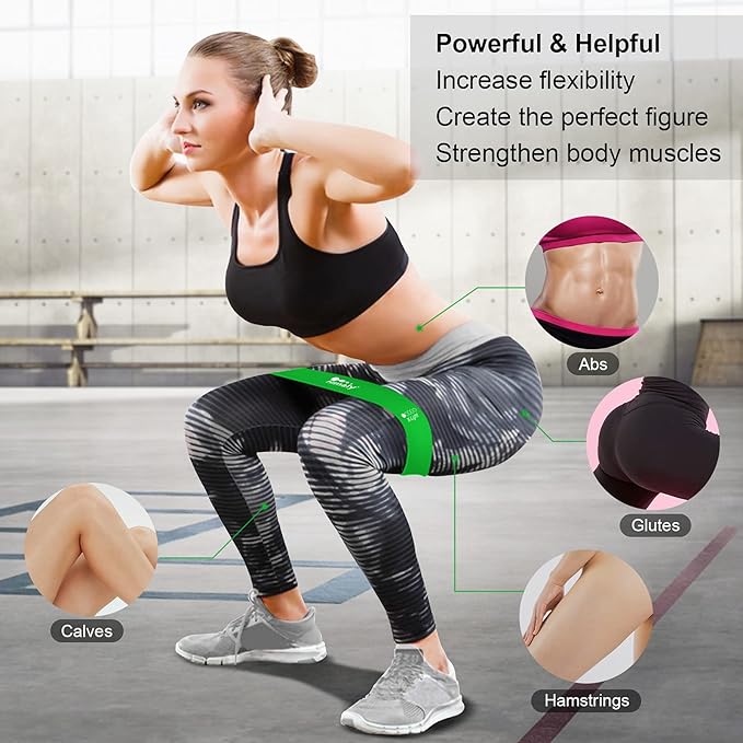 Resistance Bands Set, Himaly Exercise Bands Strength Training Fitness Bands Workout Elastic Bands with Legs Ankle Straps, Door Anchor, Handles & Carry Bag for Home Outdoor Workouts