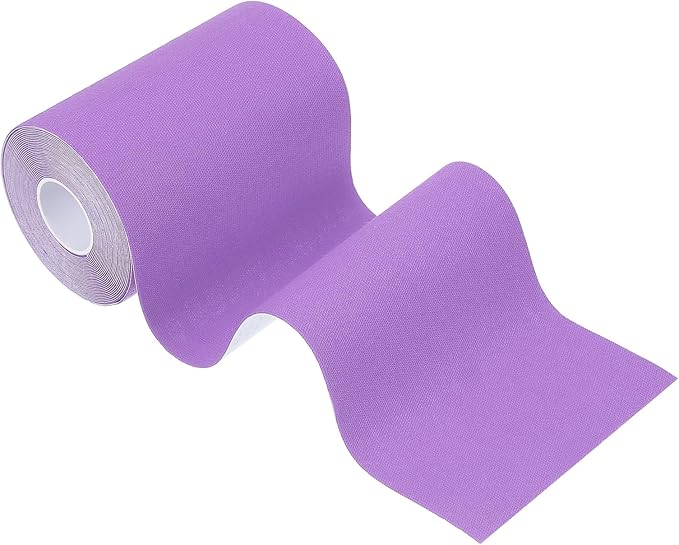 PATIKIL 5.5 Yard x 4 inch Kinesiology Tape, 1 Roll Adhesive Cotton Sports Muscle Support Tapes Waterproof Elastic Tape for Knee Ankle Wrist Shoulder, Purple