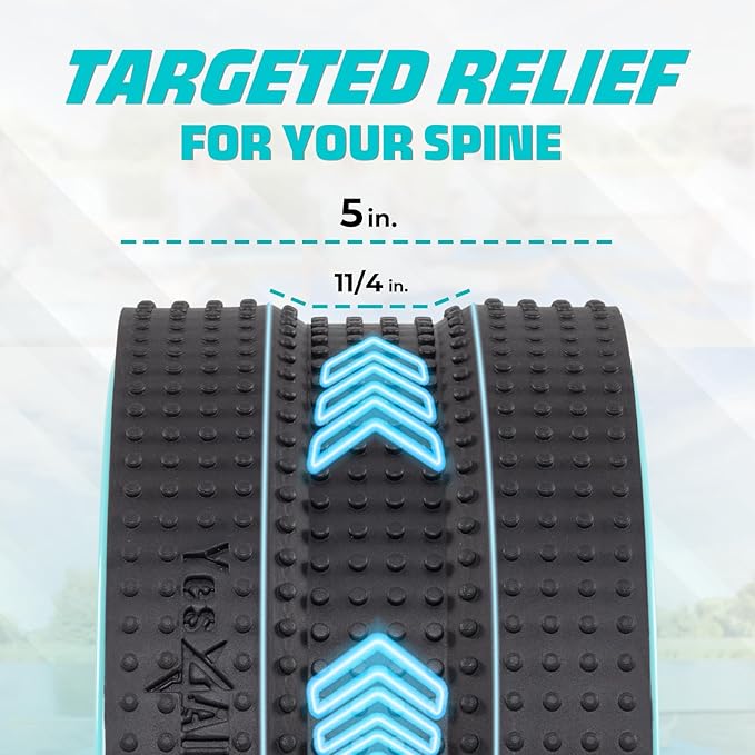 Yes4All Yoga Wheel Roller, 500 lb Capacity Back Cracker Roller, Yoga Roller for Back Ease & Spinal Support, Target Pressure Points for Comfort HIPS & Neck, Available in 6”/10”/12” Sizes