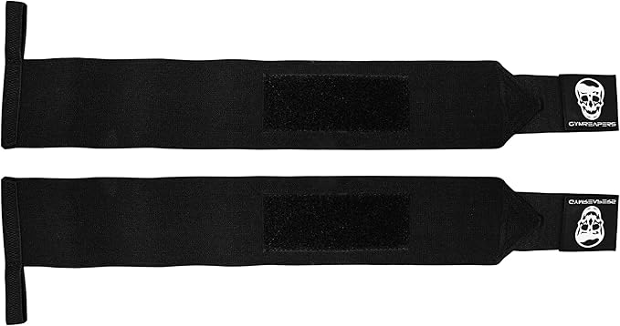Wrist Wraps Weightlifting - Stiff Heavy Duty 18 inch Wraps With Thick Thumb Loop For Powerlifting, Bodybuilding, Cross Training, & Heavy Presses