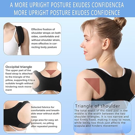 Posture Corrector for Women and Man - Posture Trainer for Neck Hump & Scoliosis Correction | Adjustable, Comfortable, and Pain-Relieving | Ideal for Desk Workers & Long-Term Wear(One Size）