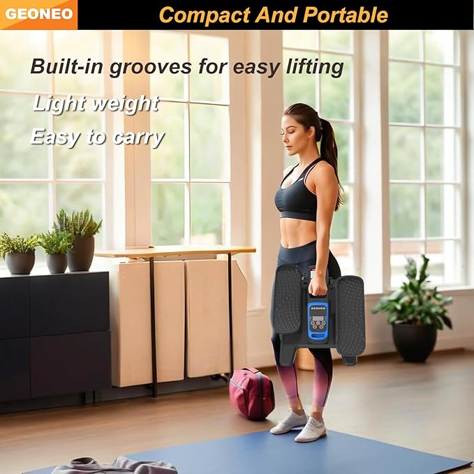 Under Desk Elliptical Machine, Electric Ellipse Leg Exerciser for Senior, Quiet and Compact Electric Seated Pedal Exerciser for Home Blue