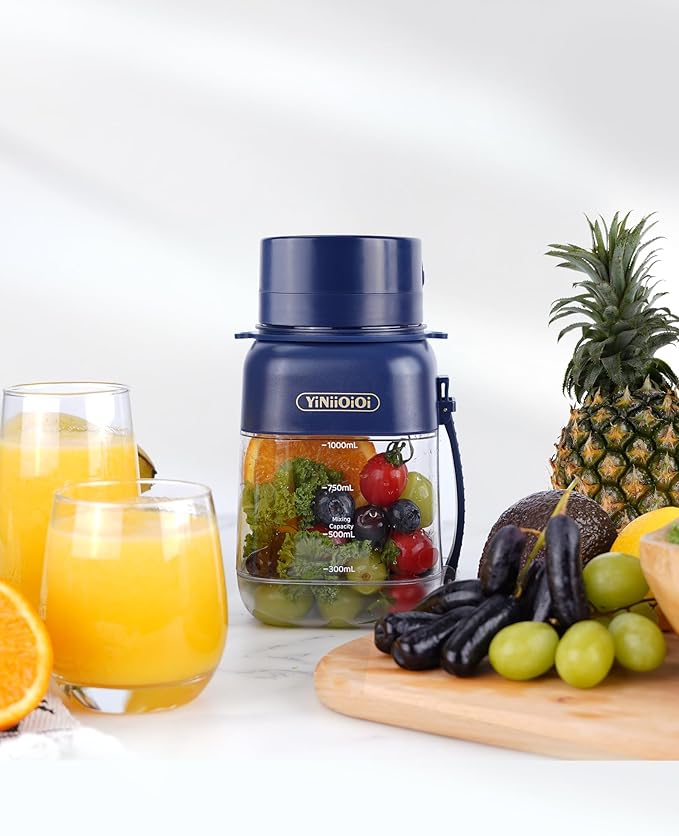 Portable Blender, Personal Size Blender with 10 Ultra Sharp Blades, USB Rechargeable Type-C, suitable for travel, picnic, office, and gym.