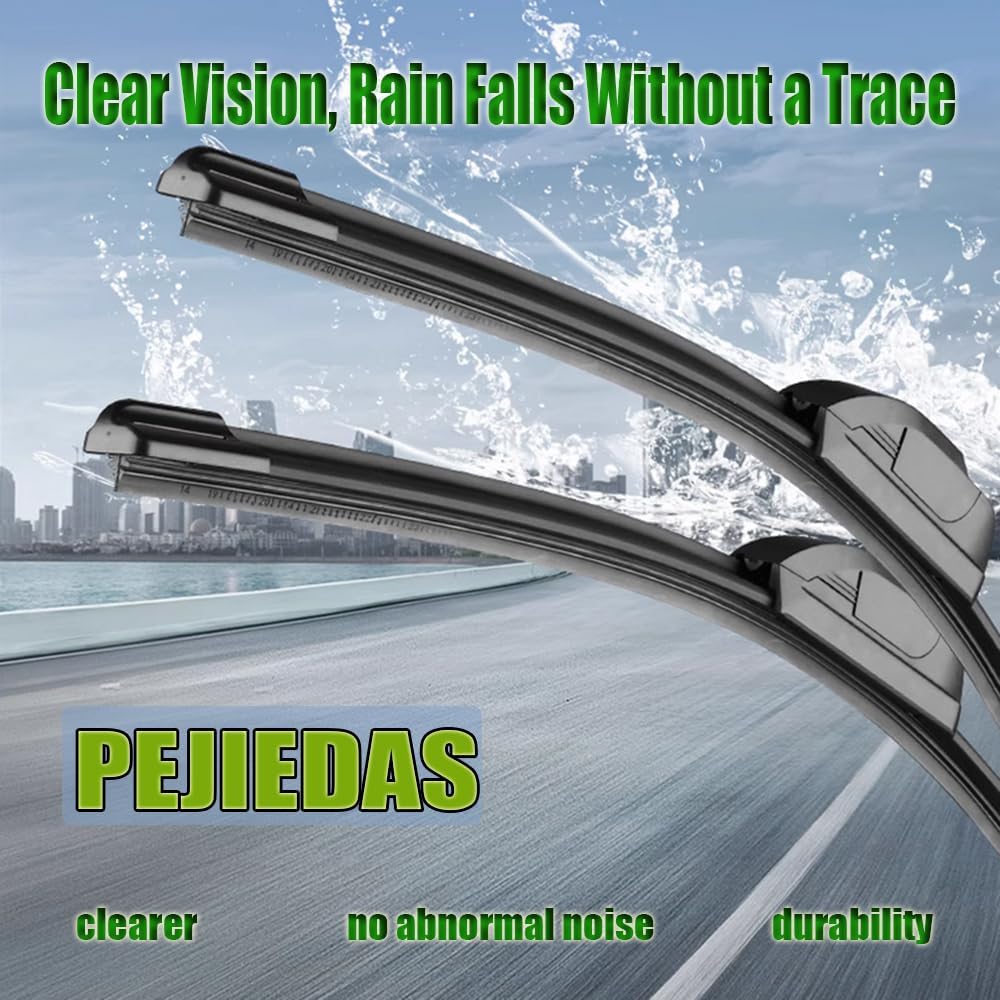 3 Wipers, Front Wiper + Rear Wiper Blades for Hyundai Santa Fe 2019-2023/Kia Sportage 2017-2023 (26 inch + 16 inch + 12 inch Wiper Blades) OE Original Style