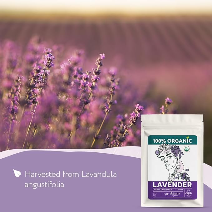 Organic Culinary Lavender Flowers for Tea, Cooking & Baking (3 oz.) - Food Grade Lavender Buds - Te de Lavander Para Dormir - Edible Lavander Herb