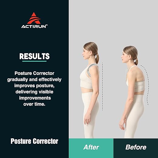 Posture Corrector for Women and Men – Adjustable Upper Back Brace for Shoulder and Back Support – Spine Alignment and Hunch Relief – Breathable, Lightweight – Wear Under or Over Clothes