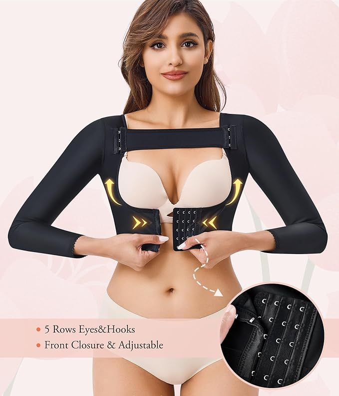 LANCS Women Upper Arm Shaper Post Surgical Compression Sleeves Slimmer Tops Posture Corrector Vest Shapewear