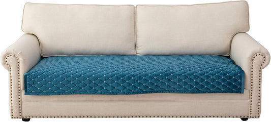 Eismodra Couch Cover,Sectional Couch Covers,Sofa Covers for 3 Cushion Couch,Anti-Slip Sofa Slipcovers for Dogs Cats Kids Loveseat Recliner L Shaped Armrest Backrest,Blue 43''x63''(Only 1 Piece)