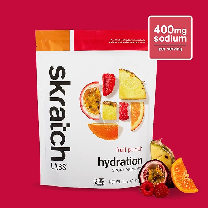 Skratch Labs Hydration Powder | Sport Drink Mix | Electrolytes Powder for Exercise, Endurance, and Performance | Fruit Punch | 20 Servings | Non-GMO, Vegan, Kosher