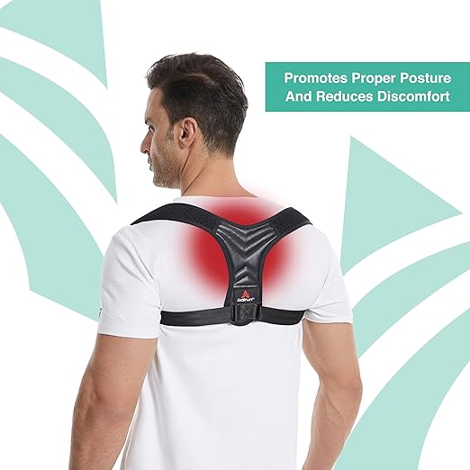 Posture Corrector for Women and Men – Adjustable Upper Back Brace for Shoulder and Back Support – Spine Alignment and Hunch Relief – Breathable, Lightweight – Wear Under or Over Clothes