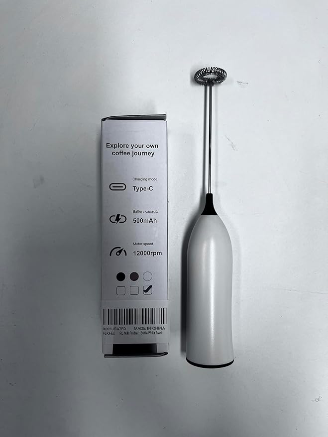 Handheld Coffee Frother,USB-Rechargeable Hand Frother,Adjustable Handheld Milk Frother for Cappuccinos, Hot Chocolate, Milkshakes, Egg Mix