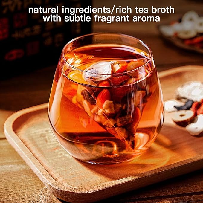Kidney Tea Formula Ginseng Six Treasure Tea - Natural Chinese Traditional Herbal Ginseng Five Treasures Kidney Detox Cleanse Teabag For Men Women, 6 Precious Ingredients Formula(1 Pack/25 Bags/250g)