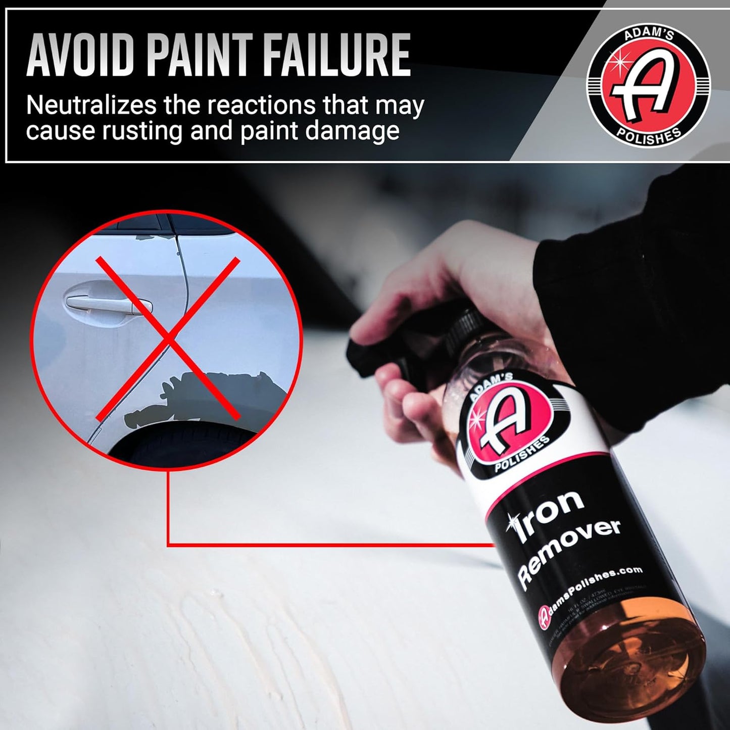 Adam's Iron Remover (Gallon) - Iron Out Fallout & Stop Rust Remover Spray for Car Detailing Removes Iron Particles in Auto Paint, Wheels, Motorcycle, RV & Boat - Use Before Clay Bar, Wax or Car Wash