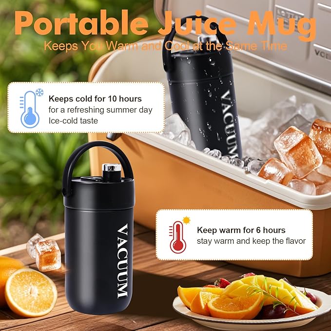 Portable Blender for Smoothies, Travel Blender, Cordless, with Insulated Cup
