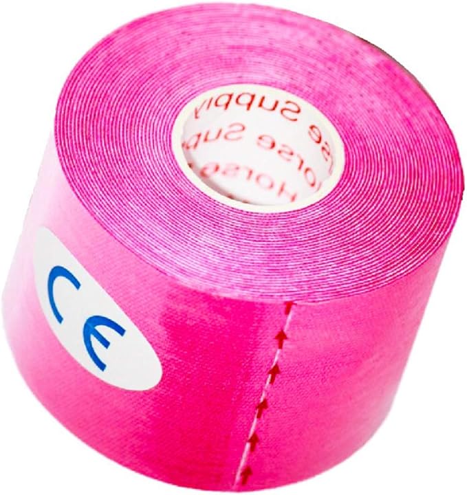 PreCut Kinesiology Tape Sport Pro (20 Pre Cut 10 Inch Strips per Roll) Athletic Recovery Muscle Support Physio TheWrapeutic Aid (Pink) (Single Roll)