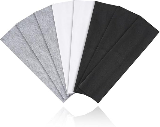Workout Headbands for Women Non Slip - 8PCS Elastic Sport Head Bands for Women's Hair, Sweat Headband for Athletic Yoga Running Gym