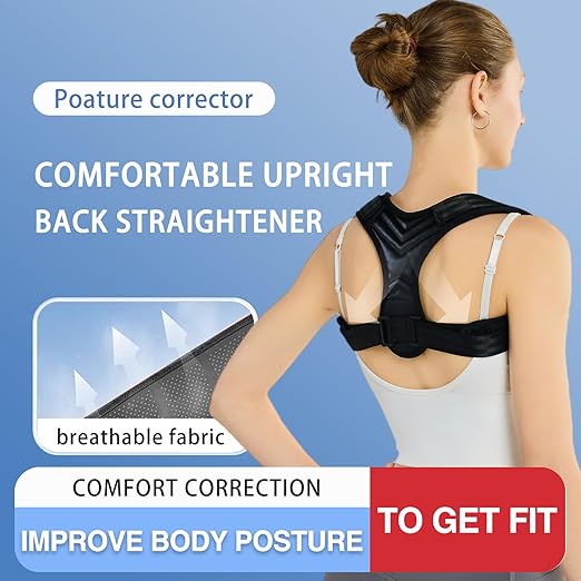 YUNYILAN Posture Corrector for Women and Men - Adjustable Shoulder Back Brace - Upper Back Pain Relief, Improve Posture Correct Hunchback Slouching Kyphosis Invisible Under Clothes