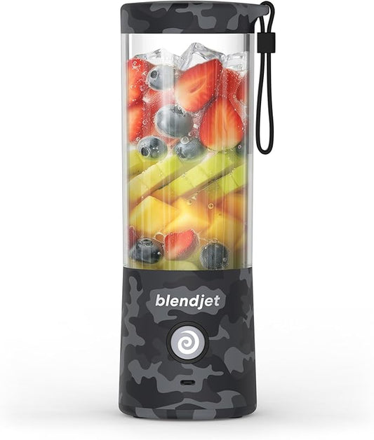 BlendJet Portable Blender for Smoothies & Shakes - 16oz BlendJet 2 - USB-C Rechargeable & Self Cleaning - Mini Travel Blender with Stainless Steel Blade (Urban Camo)