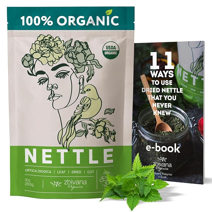 Stinging Nettle Tea Organic Loose Leaf - Dried Nettles Herb, Ortiga Tea – Cleanse Body, Remove Toxins, Easy Allergy – 8 oz
