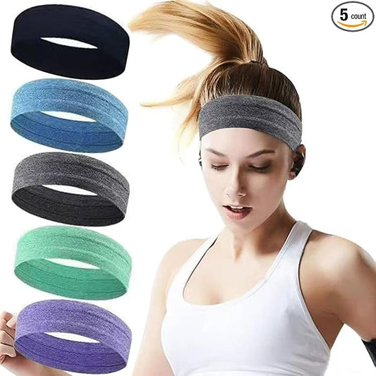 Workout Headbands Non Slip Headband Sport Headbands Sweatbands Elastic Sport Hair Bands for Sports Travel Indoor Fitness Gym
