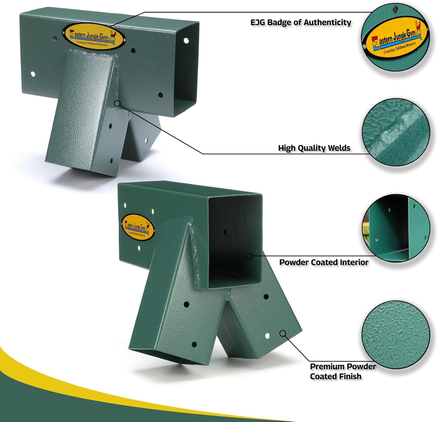 Eastern Jungle Gym Swing Set Bracket Kit with 2 Easy 1-2-3 A-Frame Brackets and 1 Easy 1-2-3 A-Frame Middle Bracket