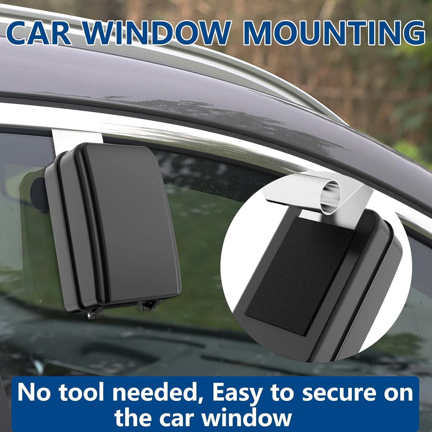 Car Window Lock Box for Turo, Car Key Lock Box with Key Labeling Tag, Car Lock Box Fit for Ride Share, Turo, GetAround, Larger Capacity, Weather-Proof Protective Cover(New Version)