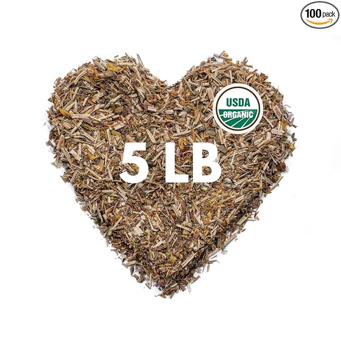 Super Value Pack 5 LB - Organic St Johns Wort Herb - Saint Johns Wart Plant - Yerba de San Juan Organica - Hypericum Perforatum