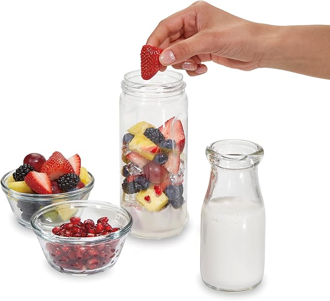 Hamilton Beach Mini Cordless Portable Personal Blender for Shakes and Smoothies, USB Rechargeable, 16 oz. Jar with Leakproof Travel Lid, 6 Stainless Steel Blades, Pink (51181)