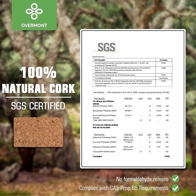 Overmont Cork Yoga Blocks 2 pack with 8ft Strap Natural Cork Bricks- High Density & Eco Friendly Yoga Accessories for Women - Ideal for Yoga Pilates General Fitness and Stretching 9x6x3''