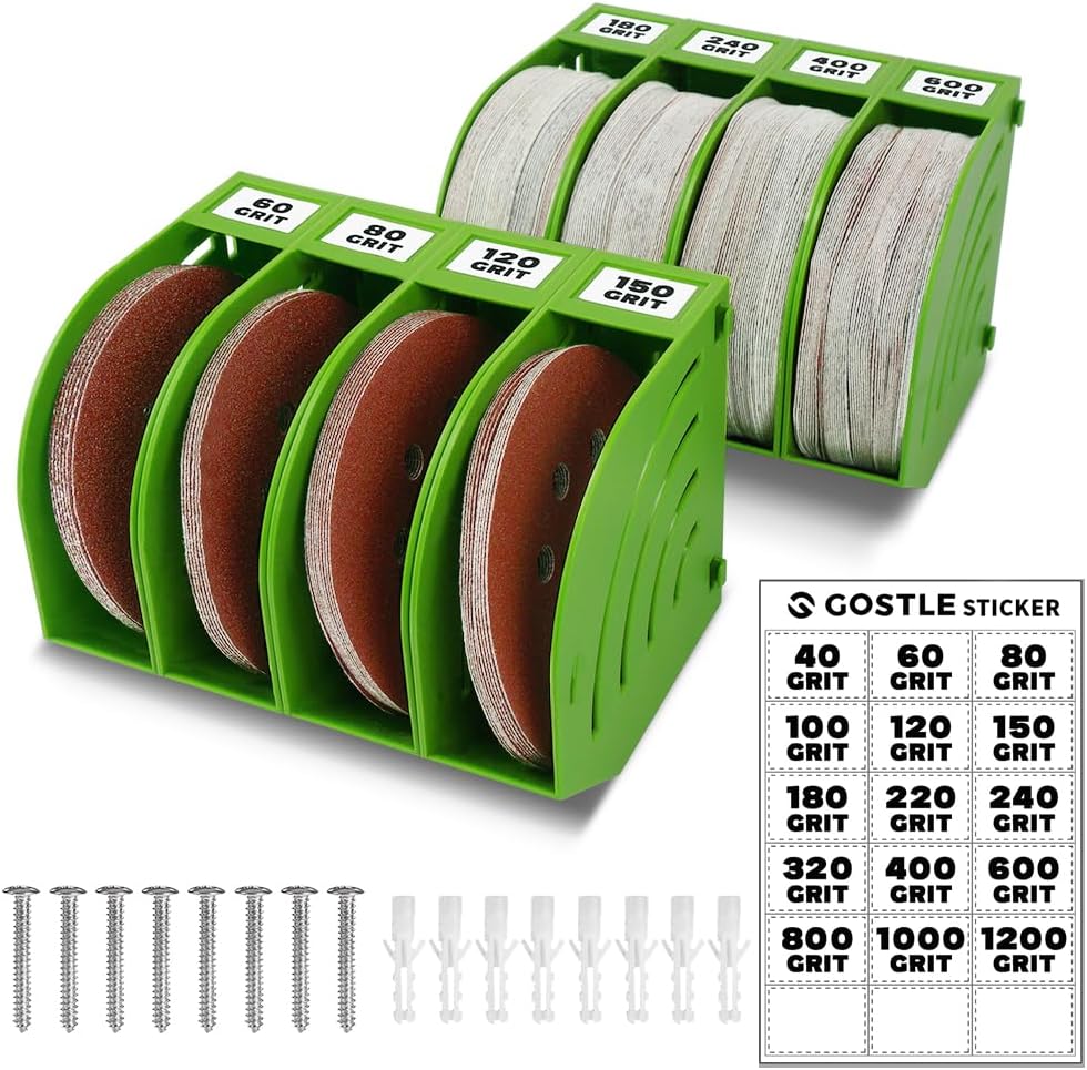 5 Inch Professional Sanding Discs Tool Storage Boxes Set - Efficient Organization, Offset Snap-On Connection, Grit Classification, Space-Saving Design, Versatile Application - 8 boxes