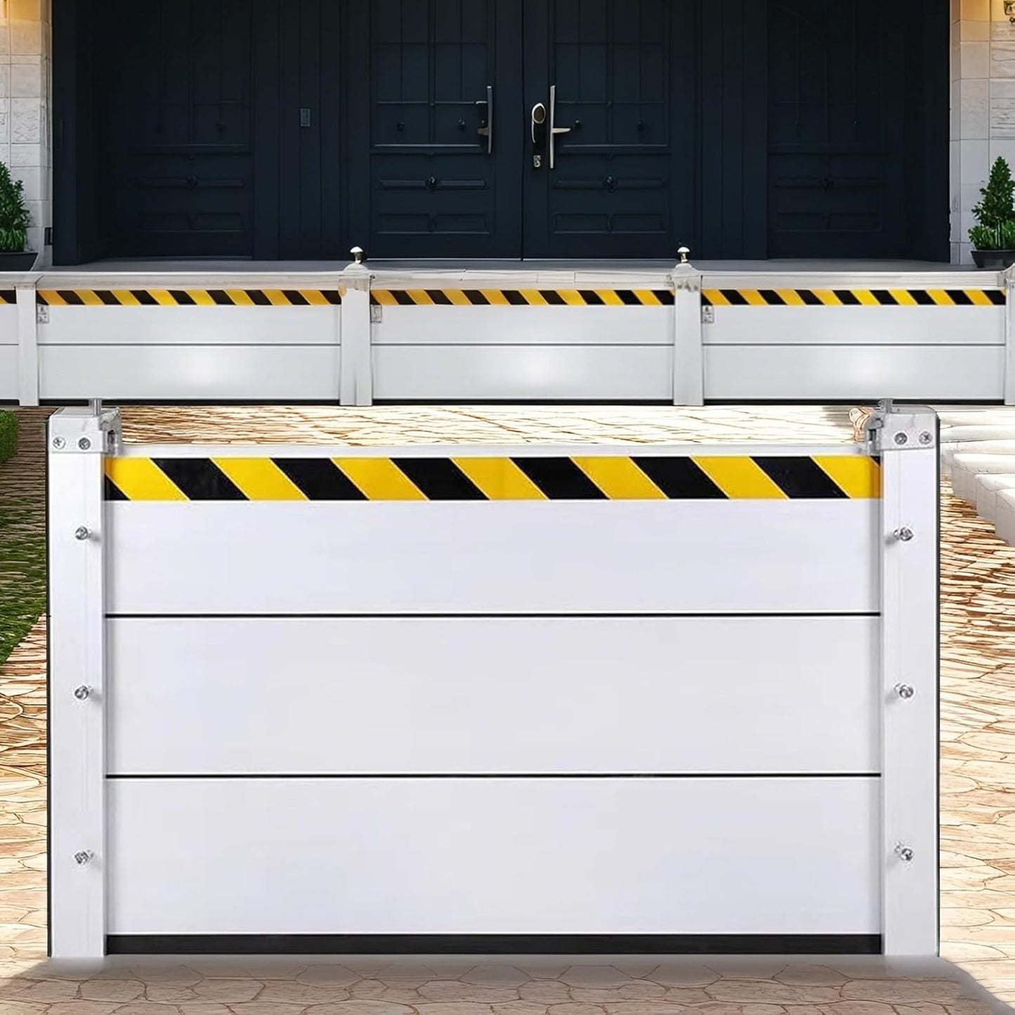 Flood Barriers for Home Exterior,Aluminum Alloy Outdoor Garage Doors Water Barriers for Flooding(H55Inch,L10.5FT)