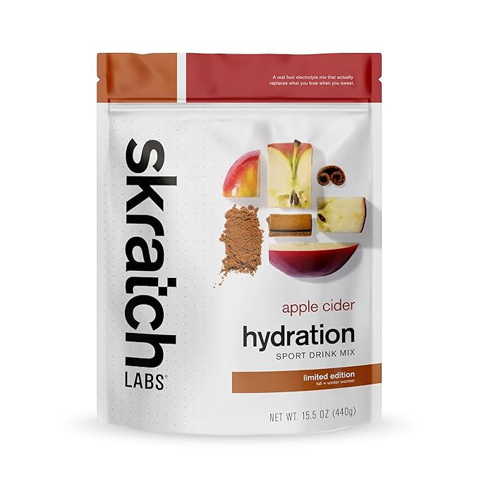 Skratch Labs Hydration Powder | Sport Drink Mix | Electrolytes Powder for Exercise, Endurance, and Performance | Apple Cider | 20 Servings | Non-GMO, Vegan, Kosher