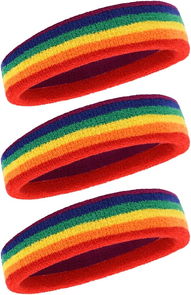 BEACE Sweatbands Sports Headband for Men & Women - Moisture Wicking Athletic Cotton Terry Cloth Sweatband for Tennis, Basketball, Running, Gym, Working Out