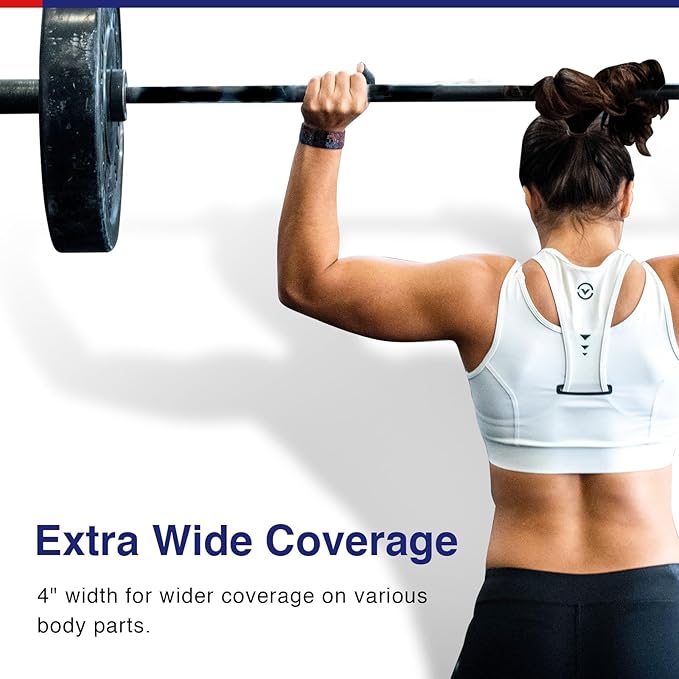 Kinesiology Tape (2 Rolls) Extra Wide 4 inch x 16.4 feet Roll,Cotton Elastic Premium Athletic Tape,Hypoallergenic and Waterproof K Tape (Pink（2 Roll + Bandage Scissors）)