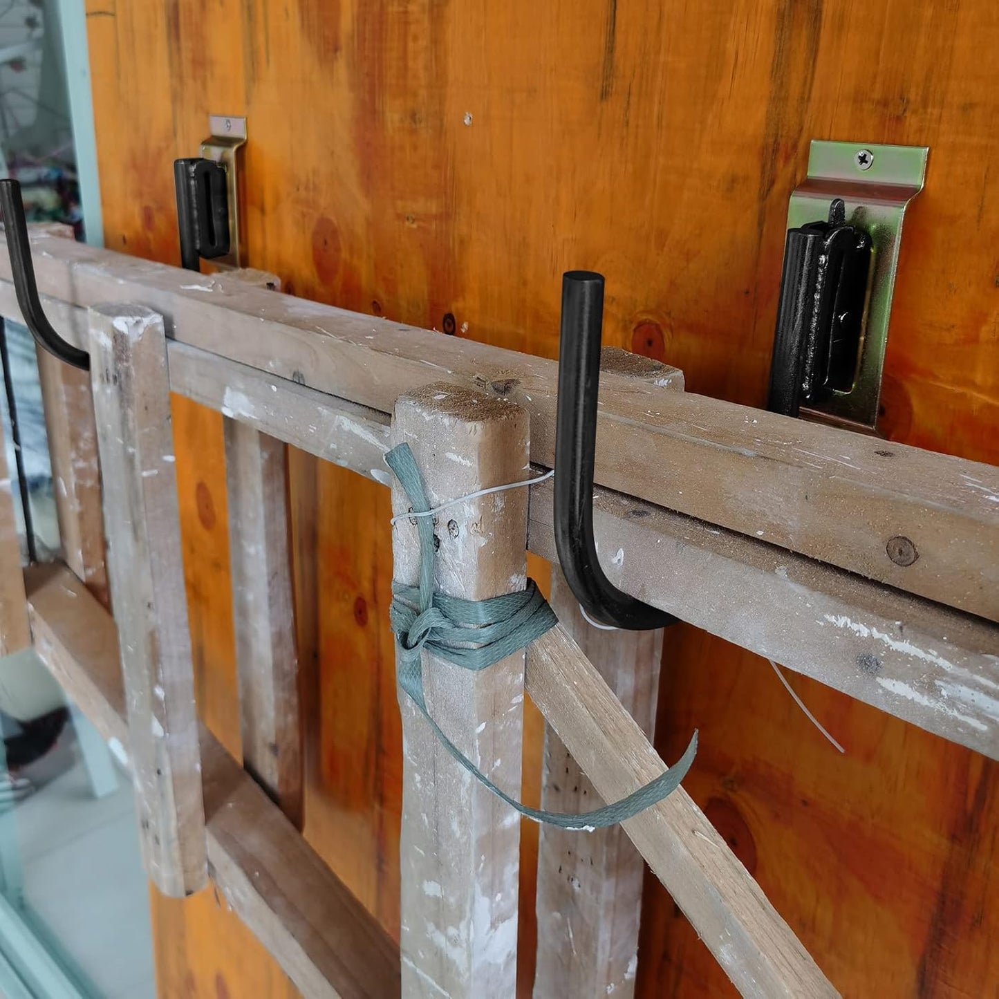 4PCS Heavy Duty E Track J Hooks，Large Steel 5" J Hook E Track Accessories for Enclosed Trailer,Workshop & Garage,Maximum Load 1400 Pounds(1/2" Diameter Solid Steel)