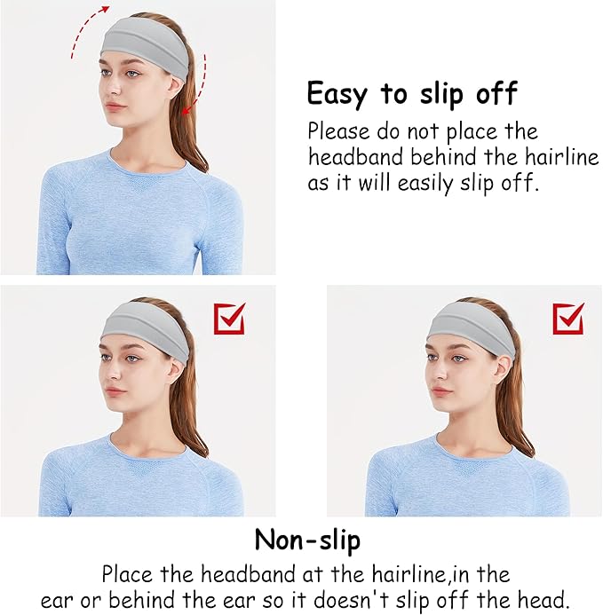 JOYOYO Unisex Headbands for Women's Hair Soft Stretchy Fabric Kylie Head Band Bandeaux Hair Accessories for Workout Gym Yoga Hair Band,100% Pure Cotton